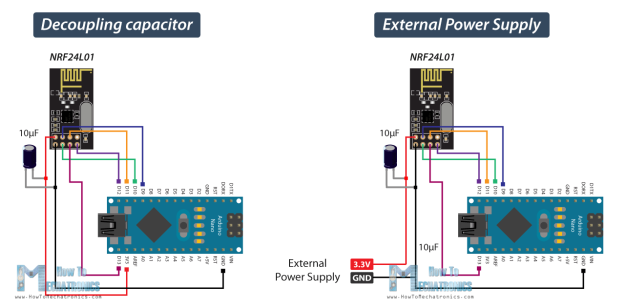 NRF24L01-Troubleshooting-decoupling-capacitor-and-external-power-supply